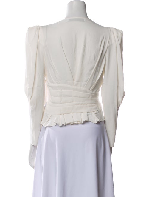 Iro V-Neck Long Sleeve Crop Top