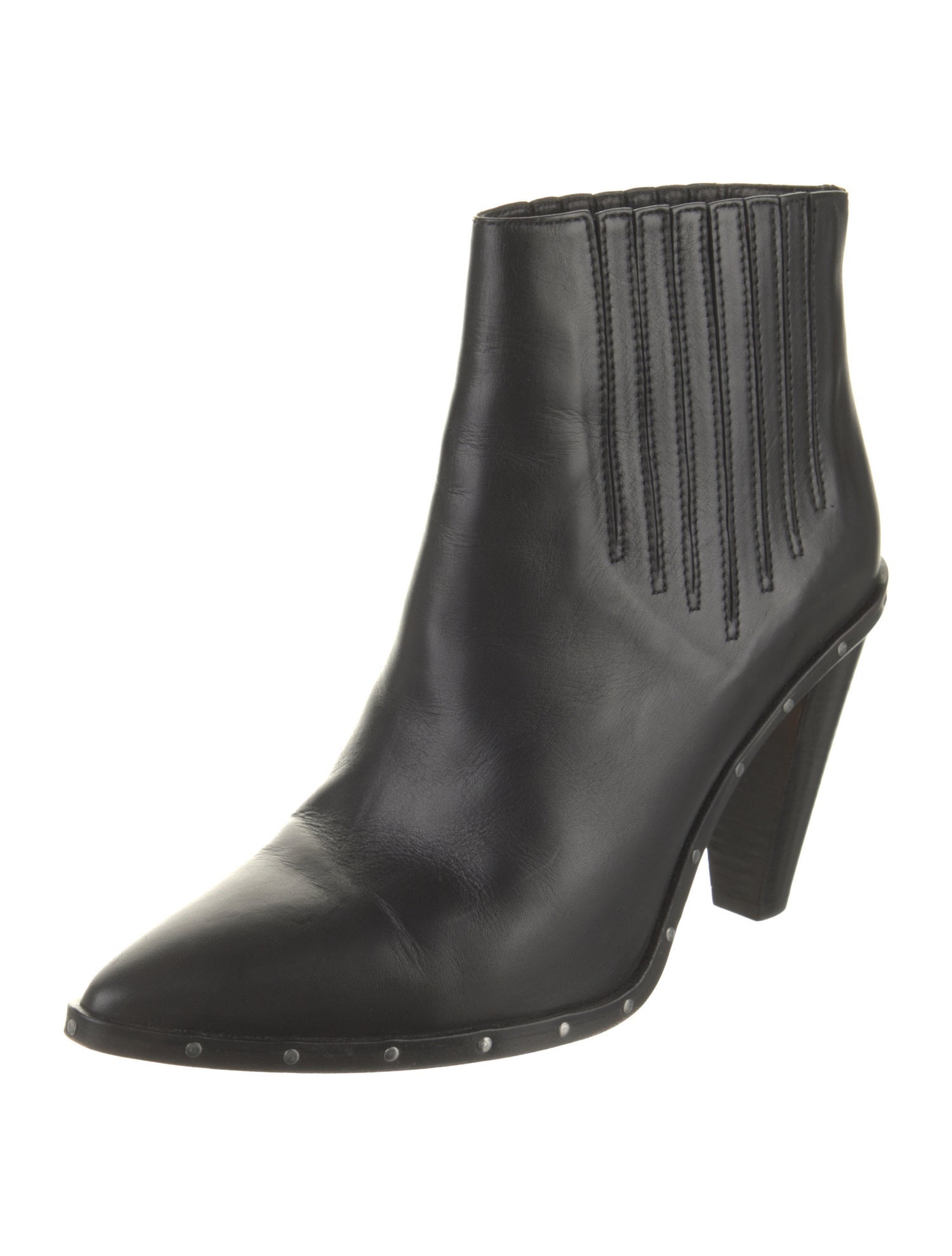 Iro Leather Studded Accents Chelsea Boots