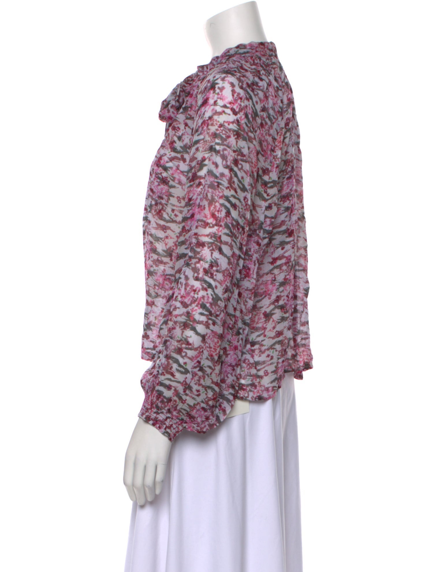 Iro Printed Mock Neck Blouse w/ Tags