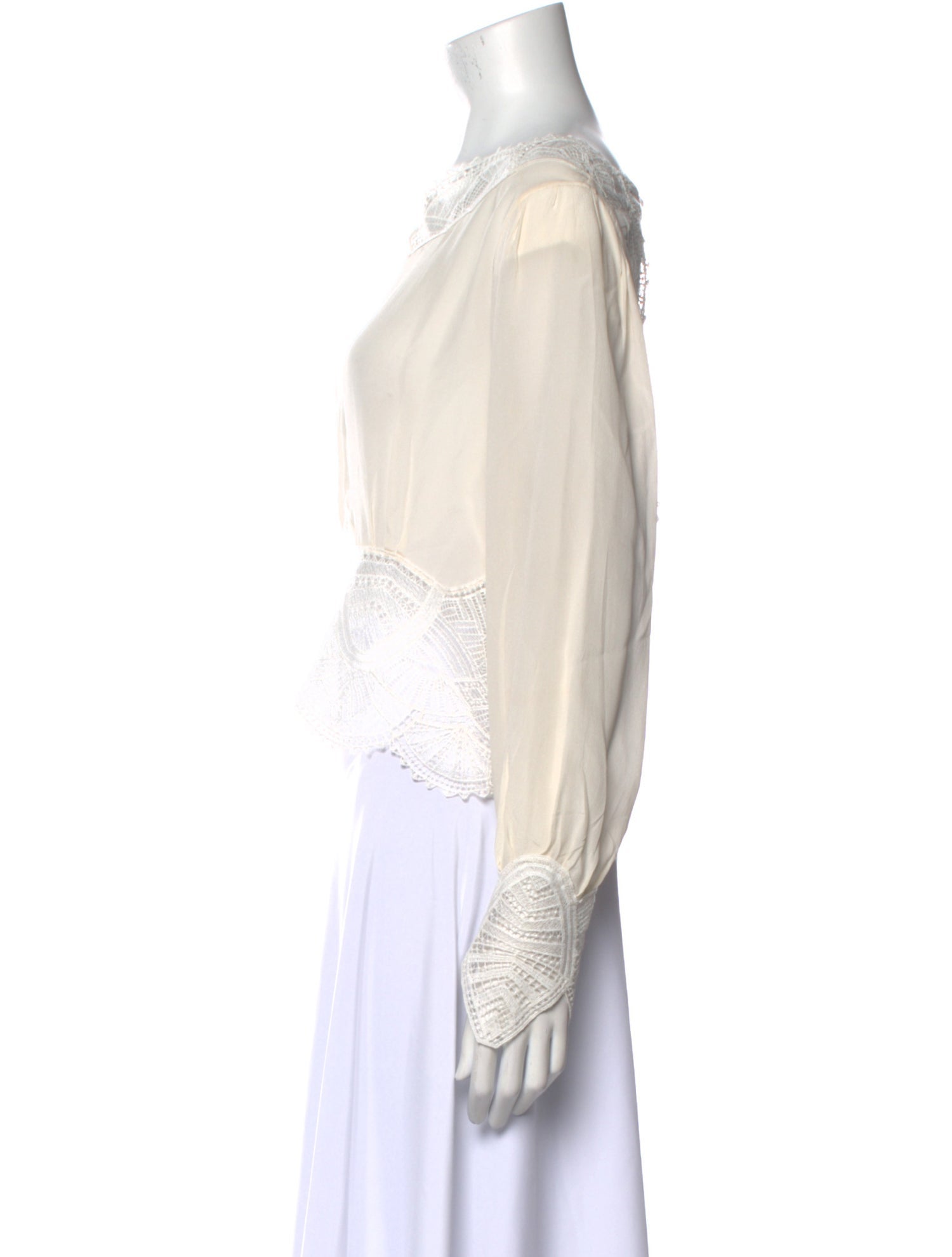 Iro Silk Bateau Neckline Crop Top