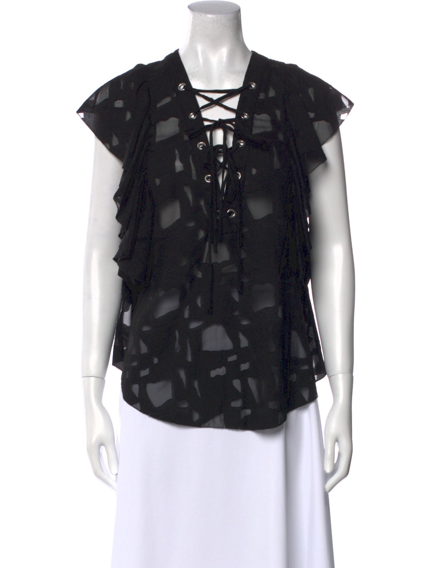 Iro Printed V-Neck Blouse