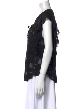 Iro Printed V-Neck Blouse