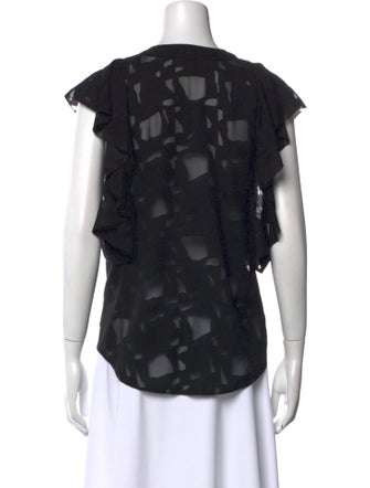 Iro Printed V-Neck Blouse