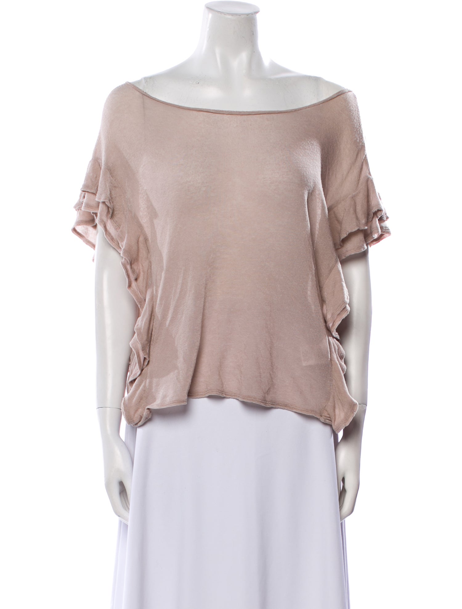 Iro Bateau Neckline Short Sleeve Blouse