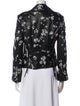 Iro Leather Floral Print Biker Jacket