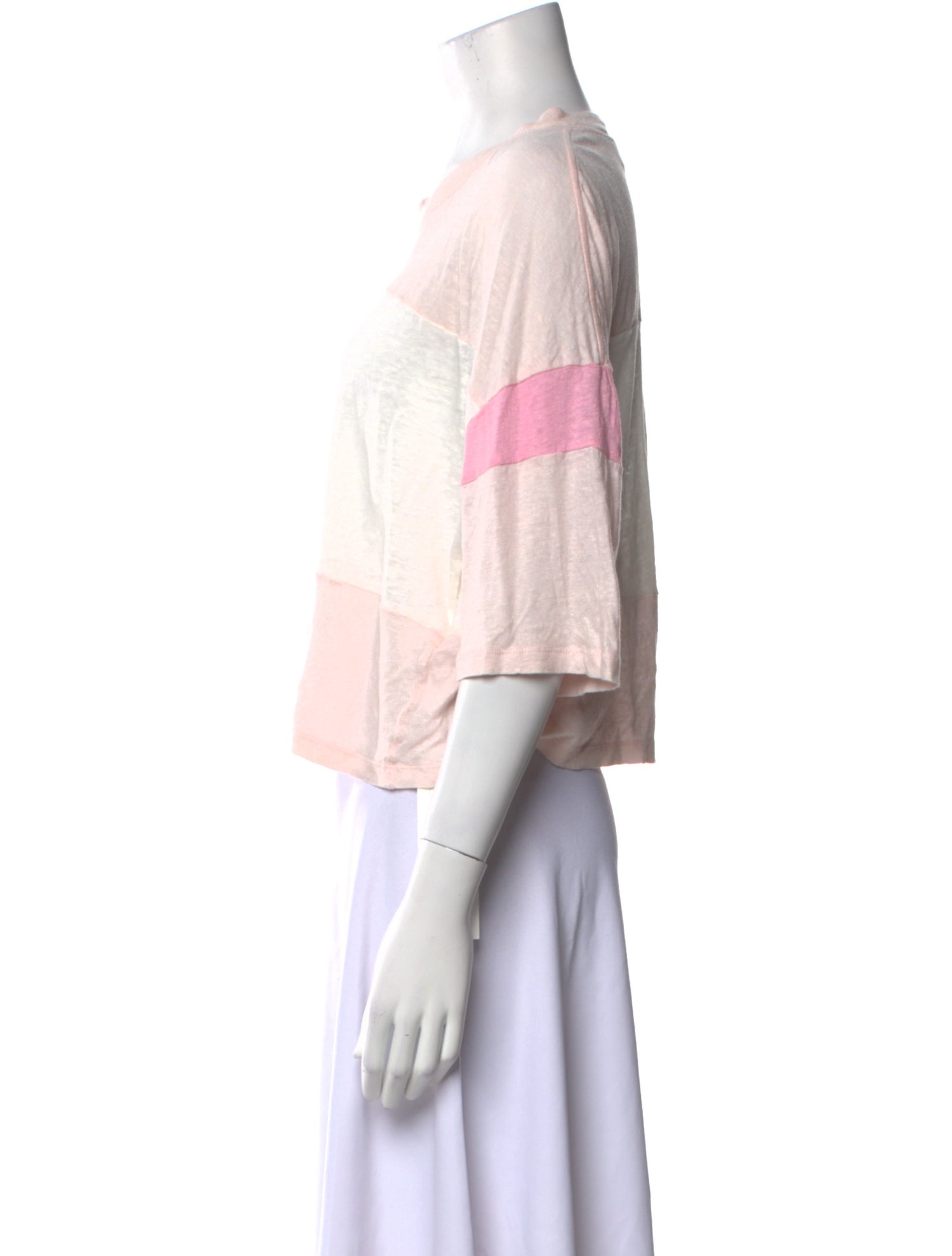 Iro Linen Striped Crop Top