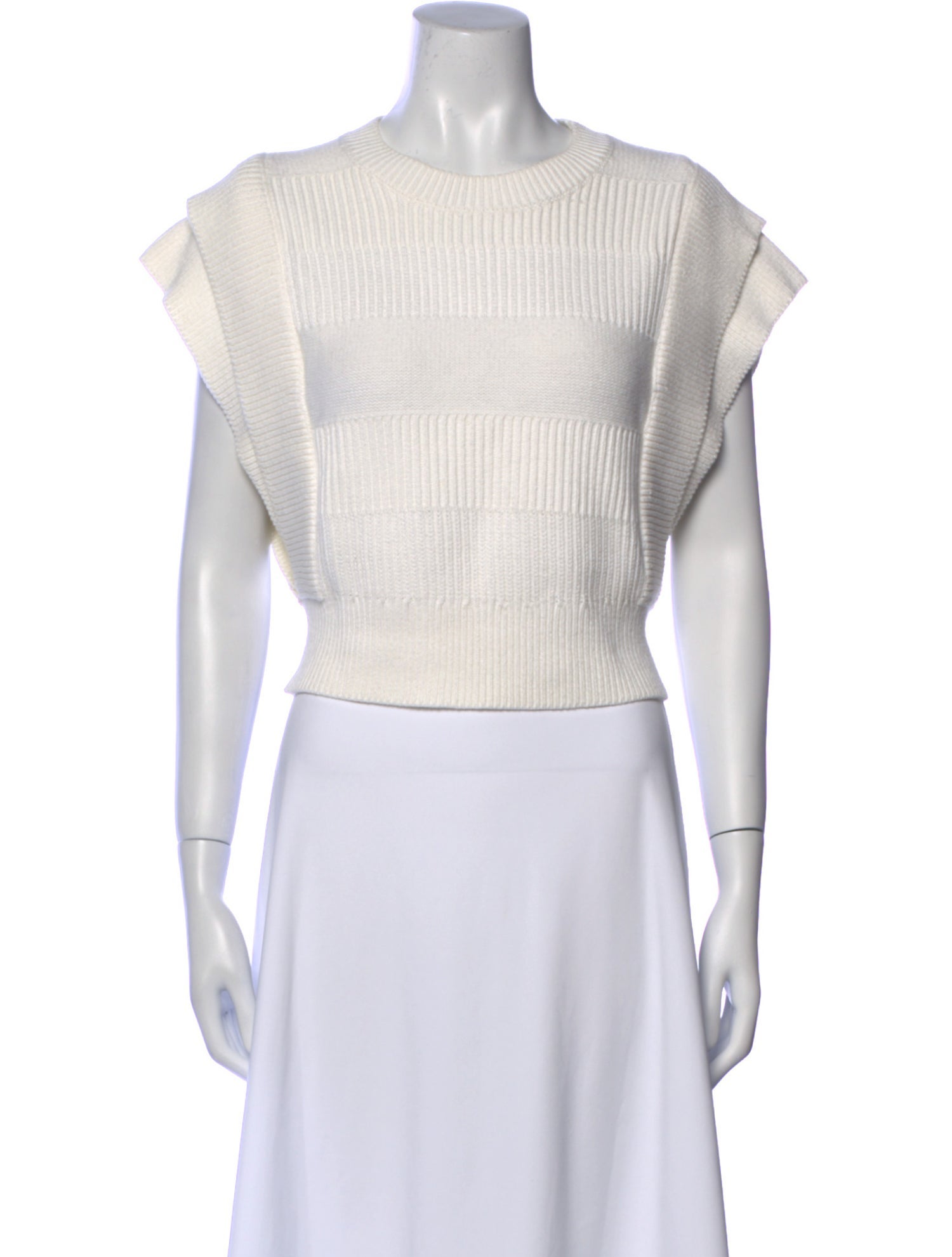 Iro Crew Neck Short Sleeve Crop Top