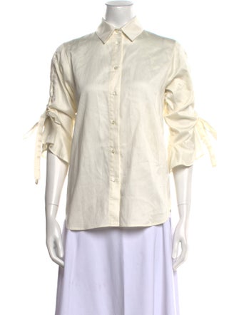 Iro Three-Quarter Sleeve Button-Up Top