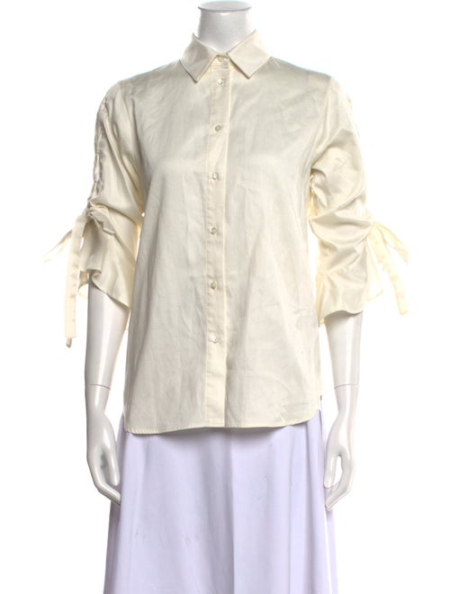 Iro Three-Quarter Sleeve Button-Up Top