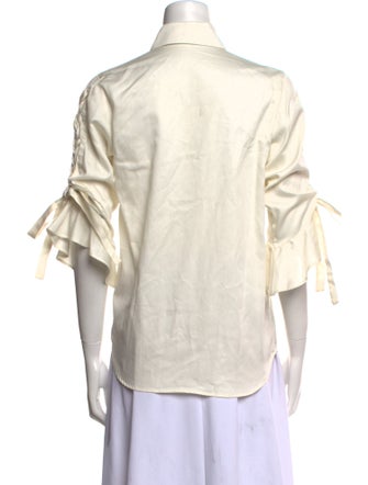 Iro Three-Quarter Sleeve Button-Up Top