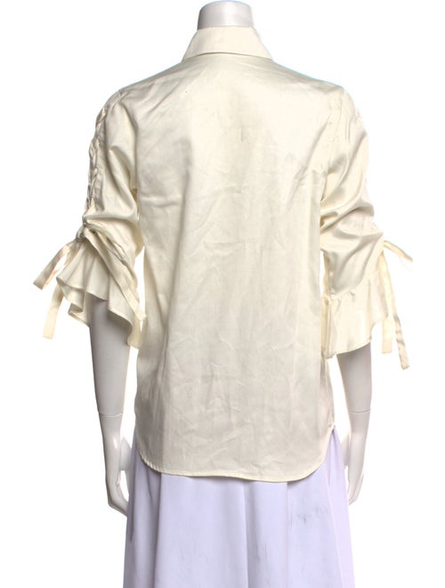 Iro Three-Quarter Sleeve Button-Up Top