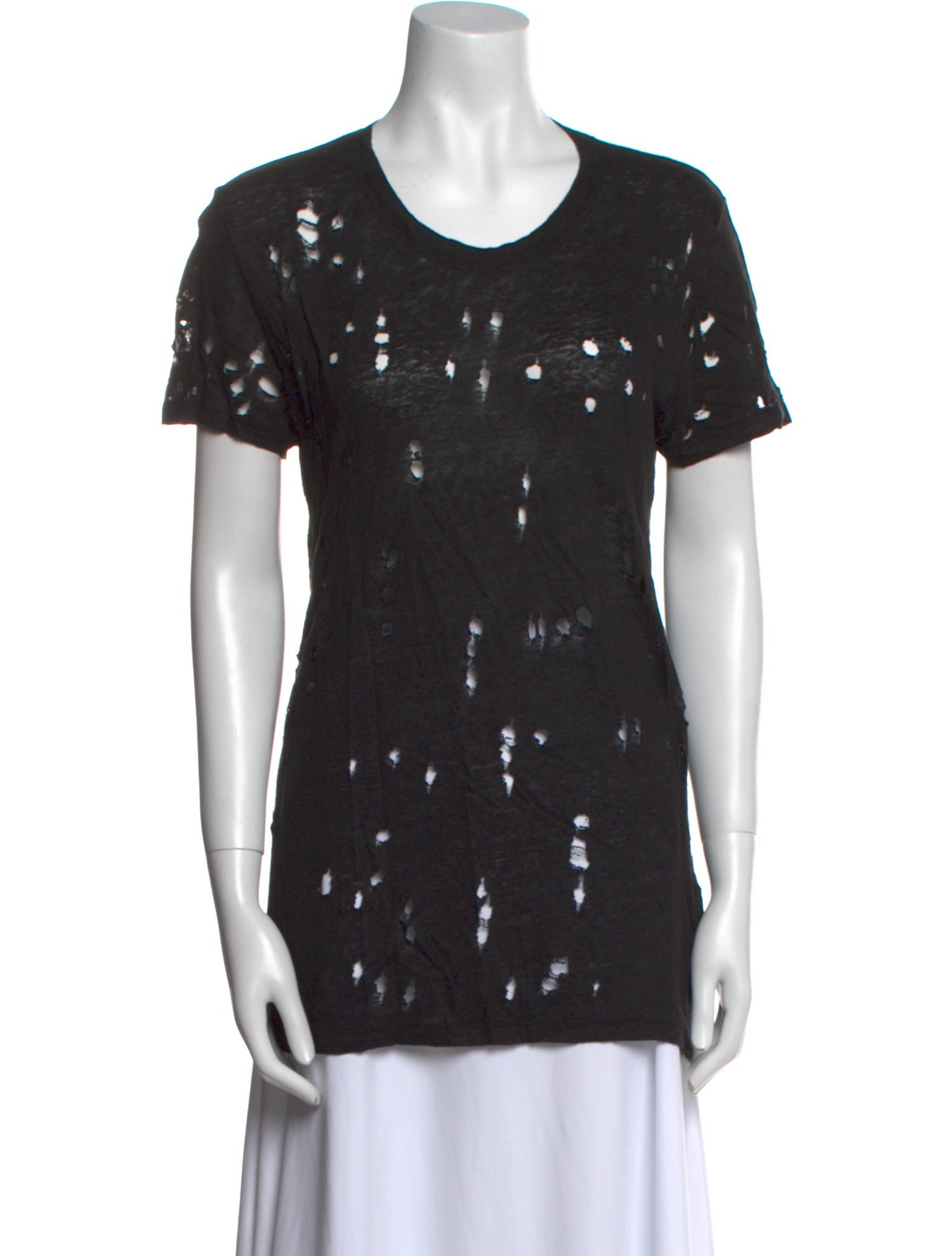 Iro Linen Scoop Neck T-Shirt