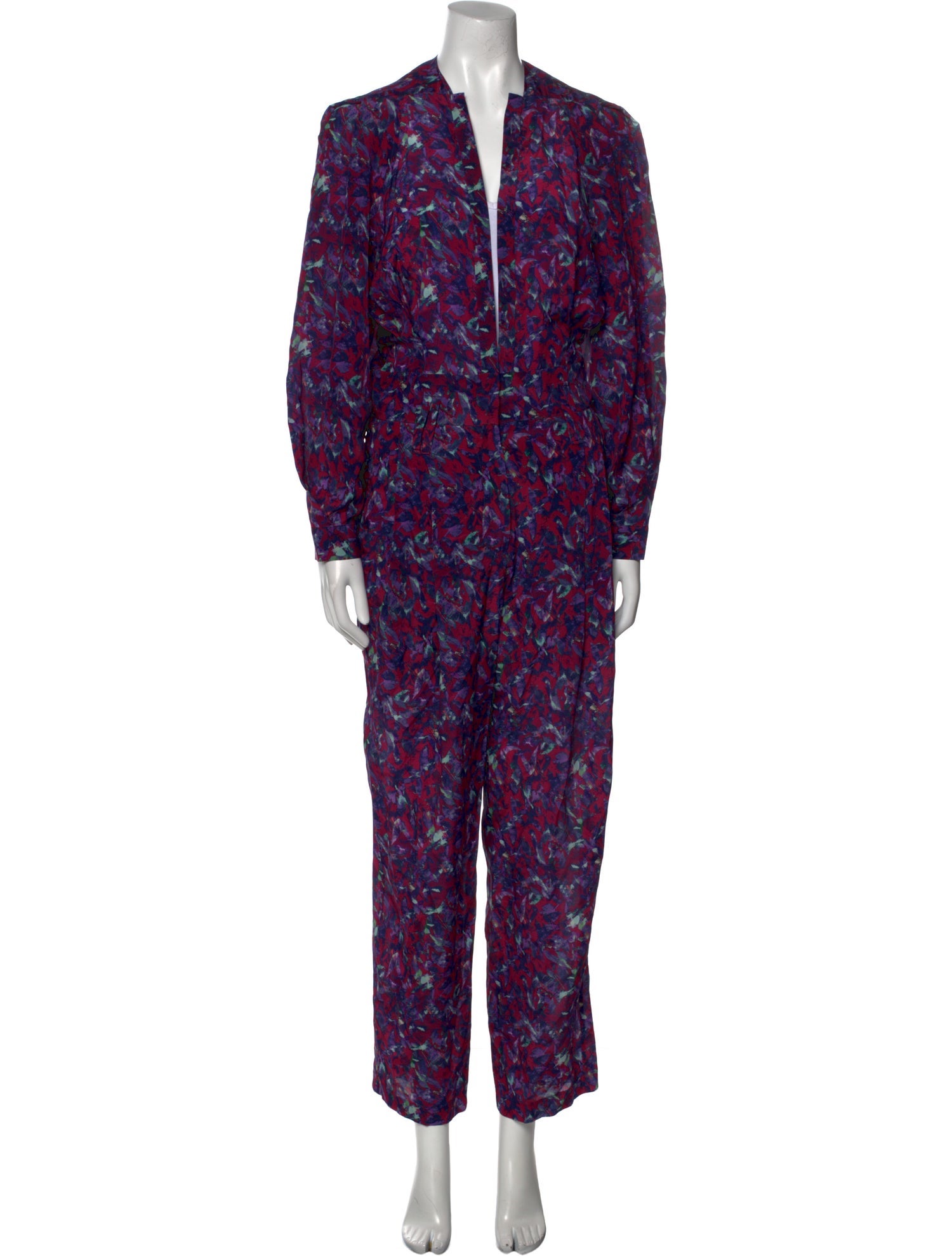 Iro Floral Print Plunge Neckline Jumpsuit