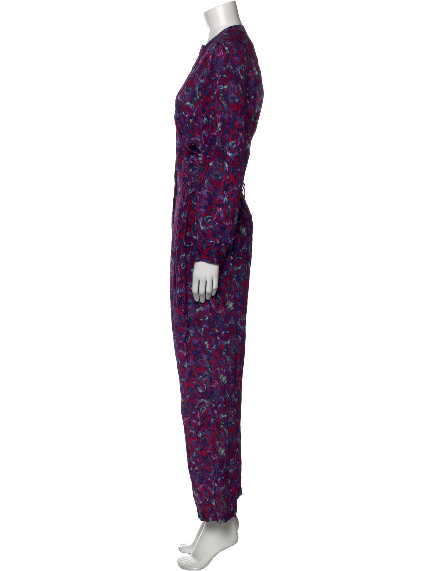 Iro Floral Print Plunge Neckline Jumpsuit