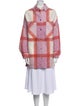 Iro Wool Plaid Print Trench Coat