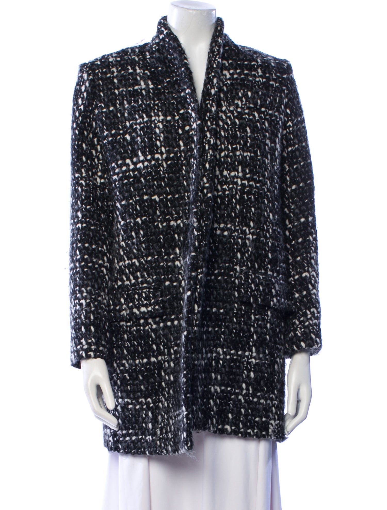 Iro Wool Tweed Pattern Coat