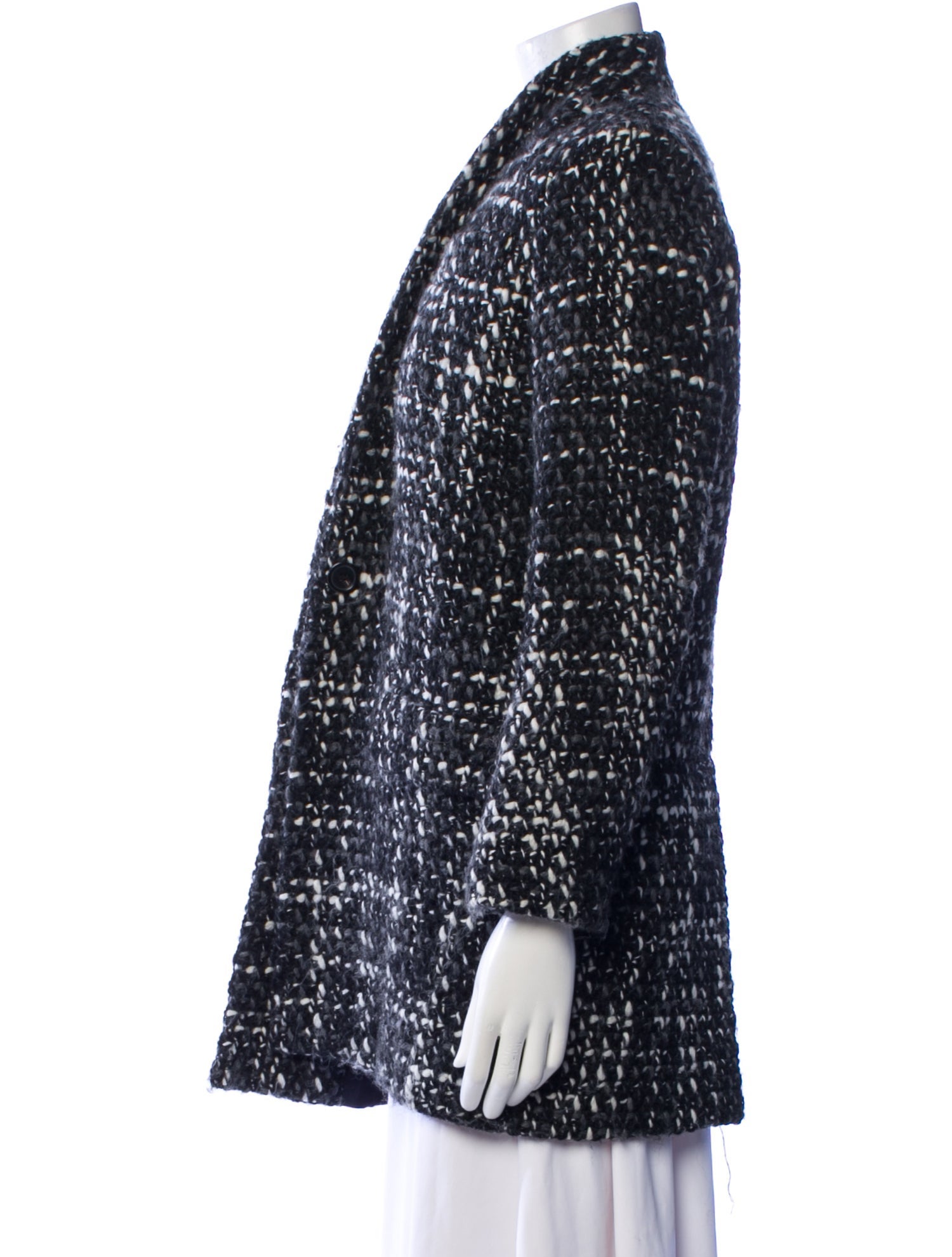 Iro Wool Tweed Pattern Coat