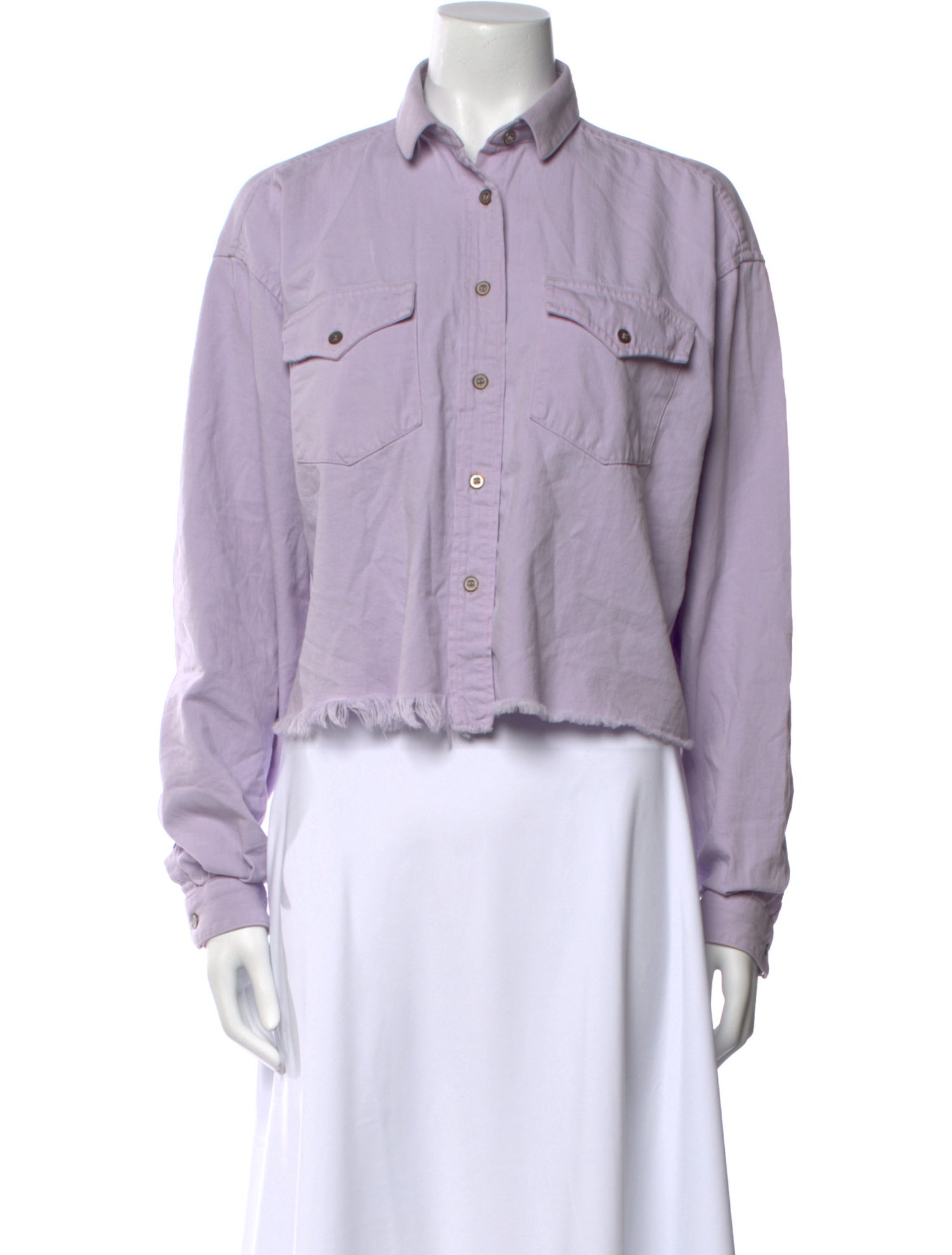 Iro Long Sleeve Button-Up Top