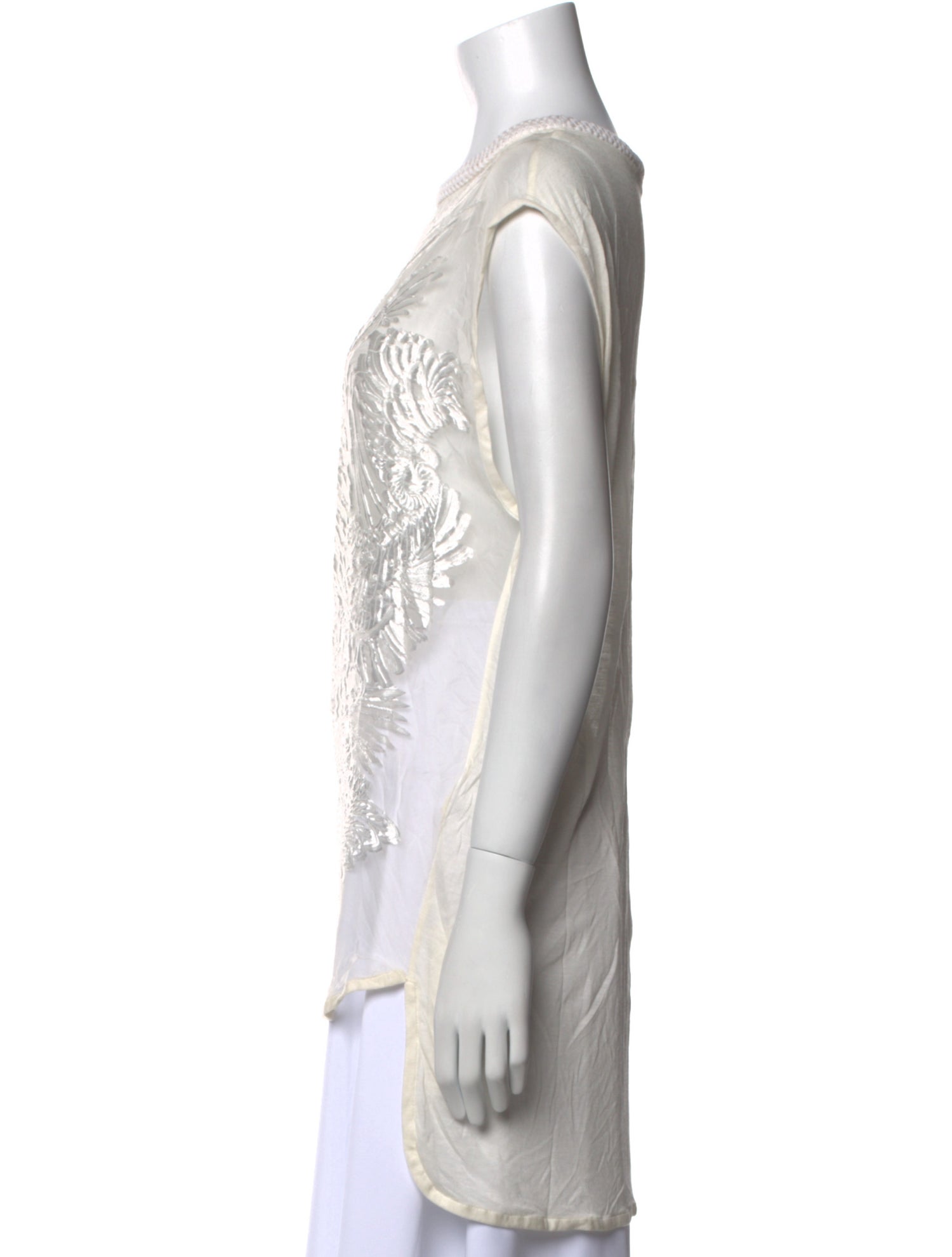 Iro Printed Bateau Neckline Tunic