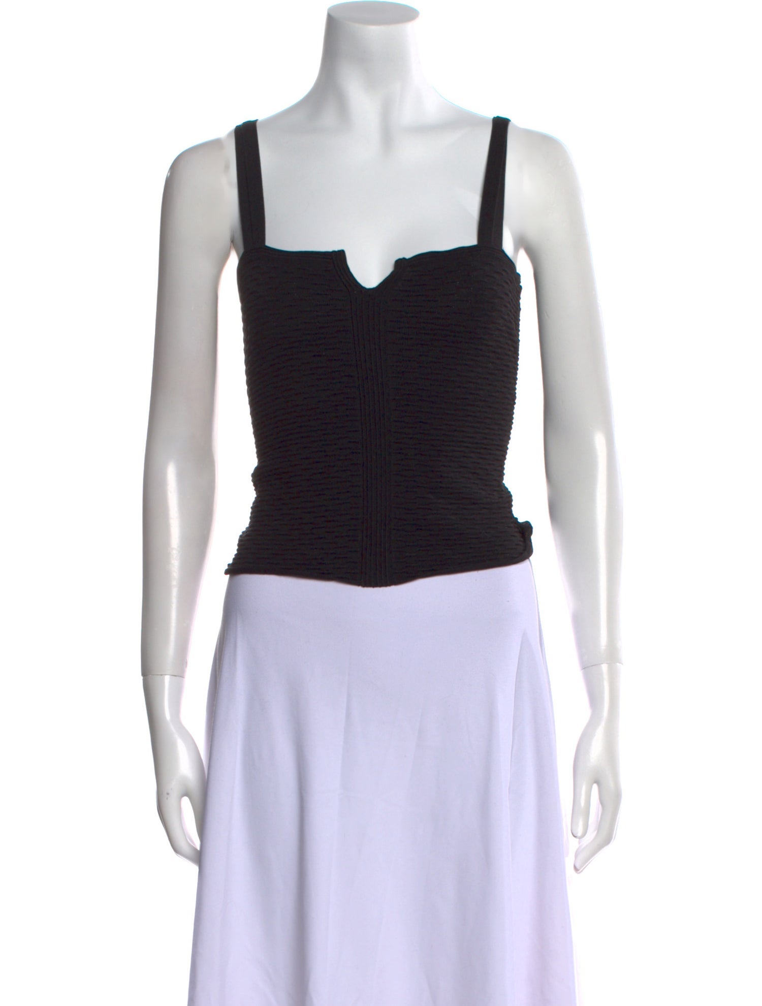 Iro Square Neckline Sleeveless Crop Top
