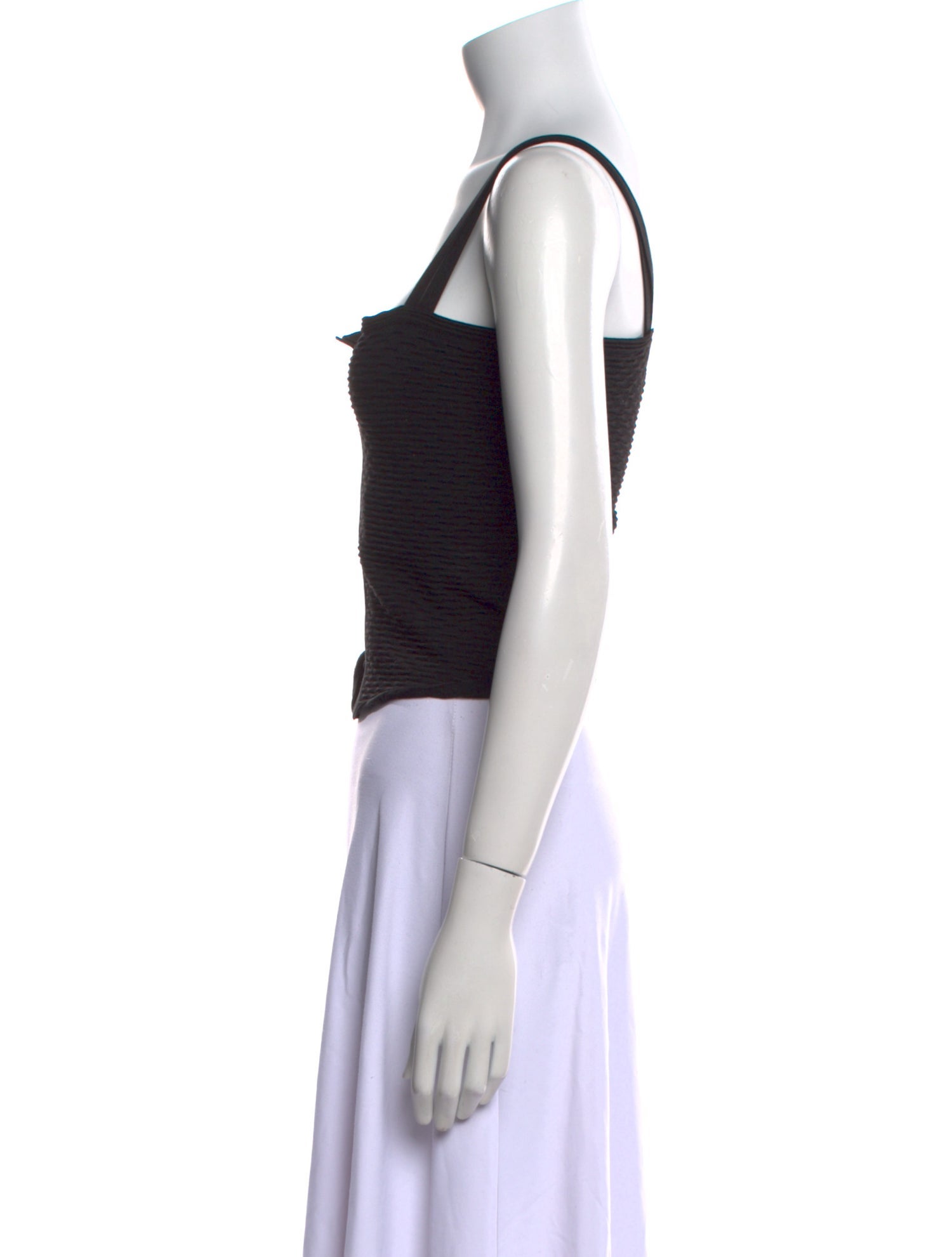Iro Square Neckline Sleeveless Crop Top