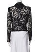 Iro Lamb Leather Lace Pattern Biker Jacket