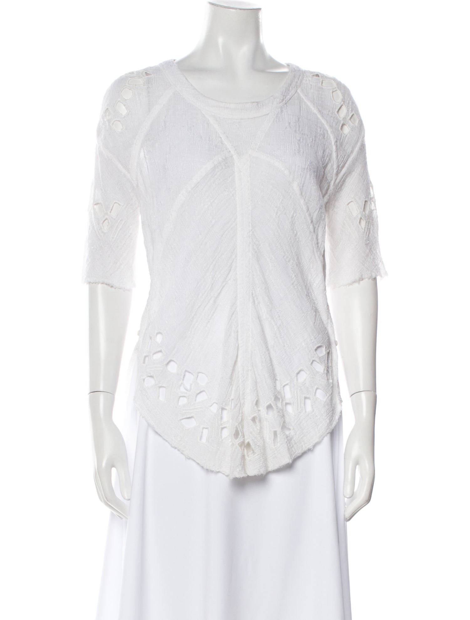 Iro Scoop Neck Three-Quarter Sleeve T-Shirt