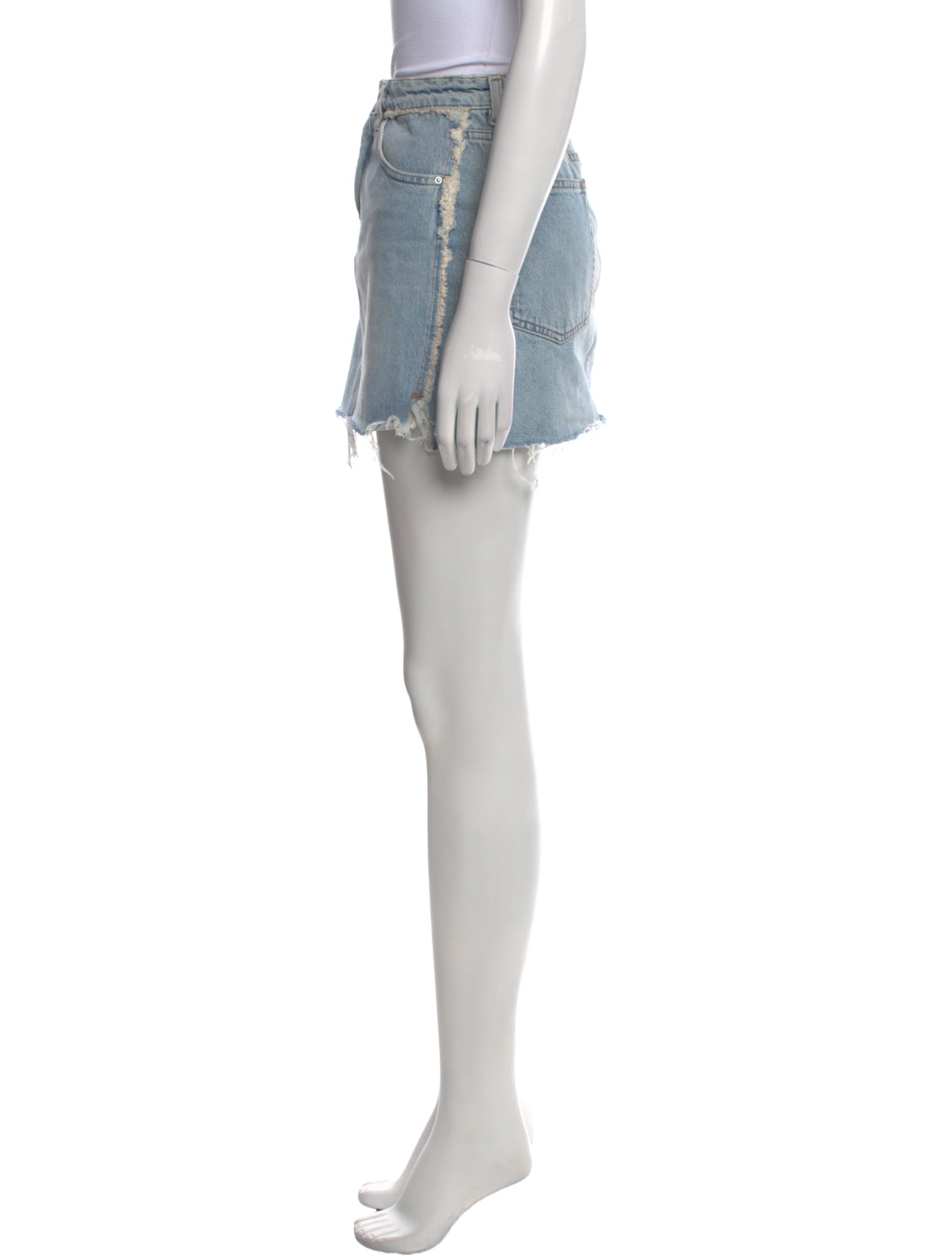 Iro Distressed Accents Mini Skirt