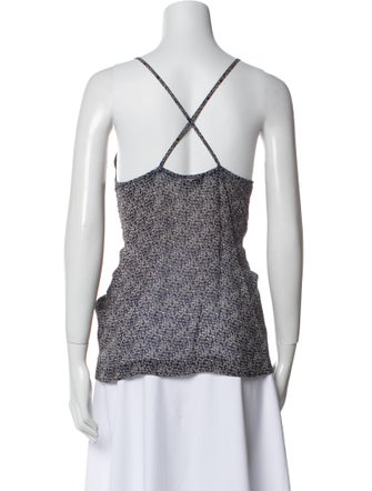 Iro Printed V-Neck Top