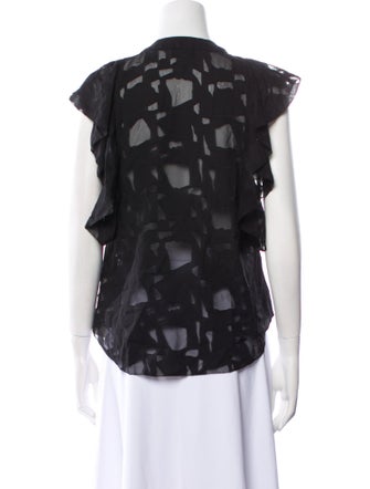 Iro Printed V-Neck Blouse