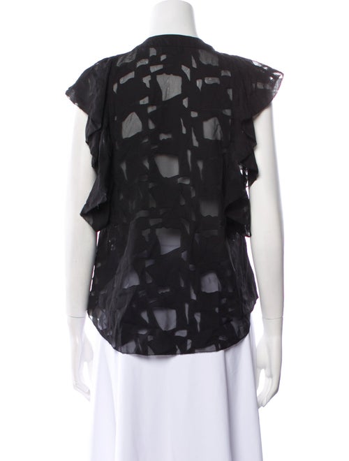 Iro Printed V-Neck Blouse