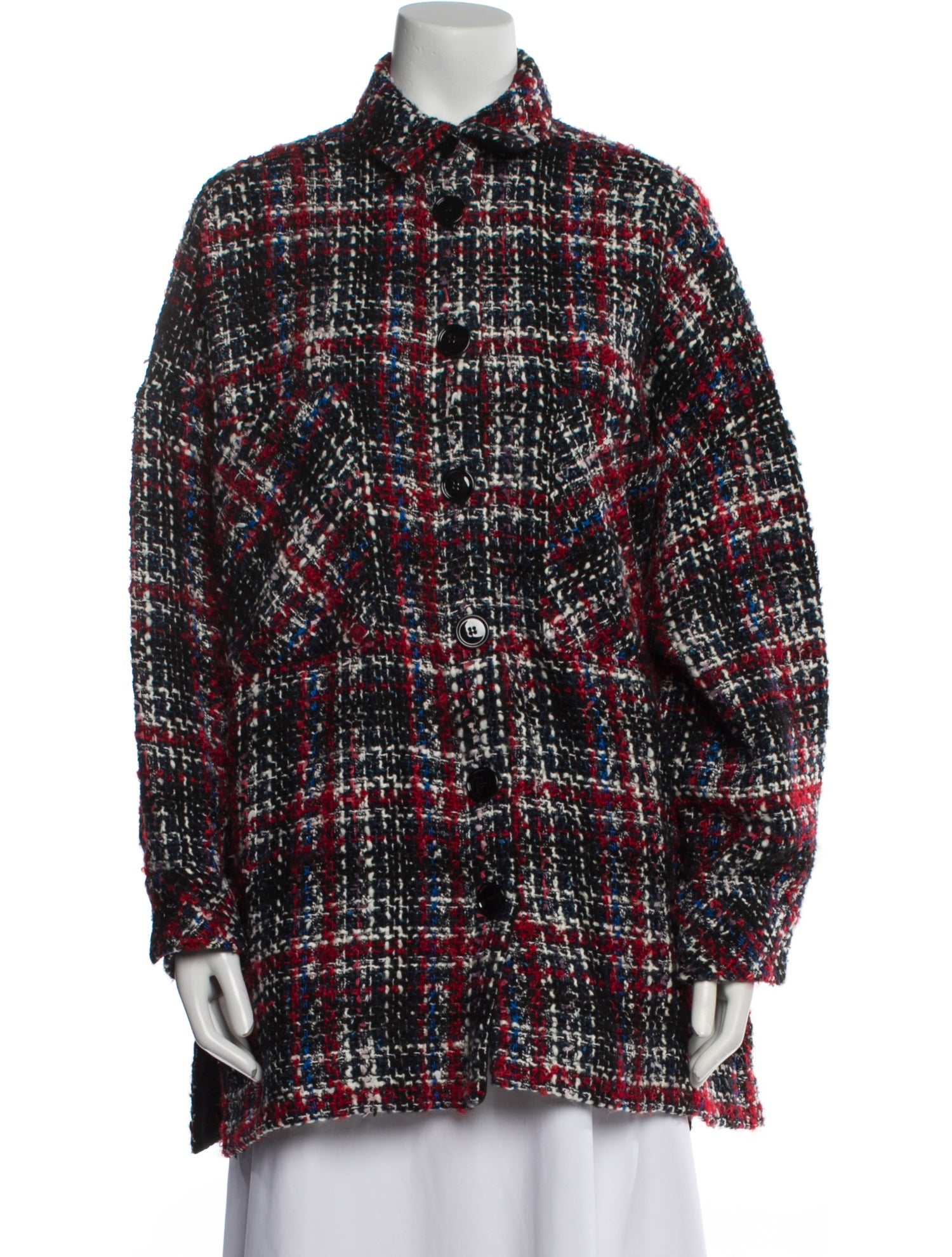 Iro Wool Plaid Print Coat