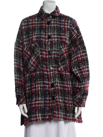 Iro Wool Plaid Print Coat