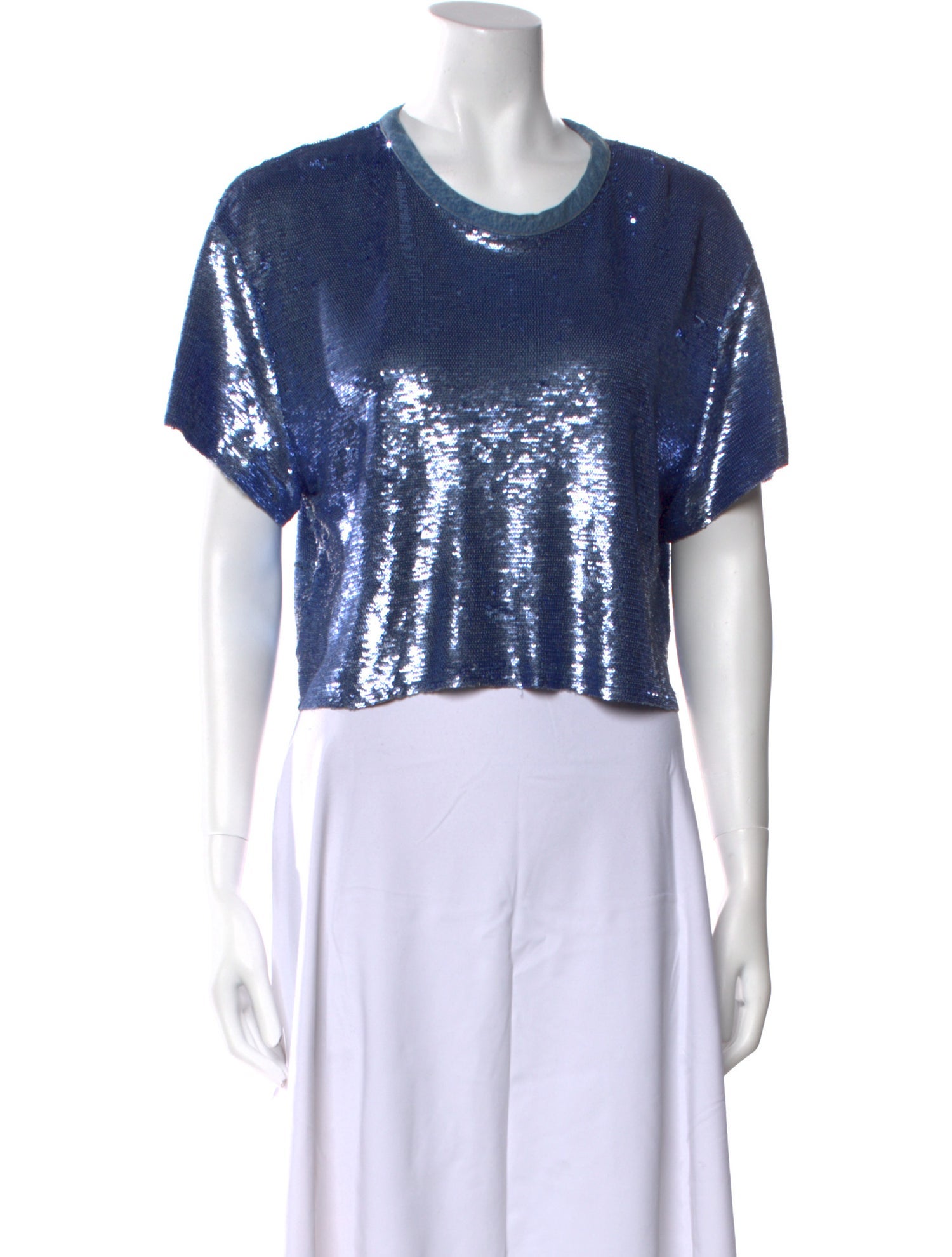 Iro Scoop Neck Short Sleeve Crop Top