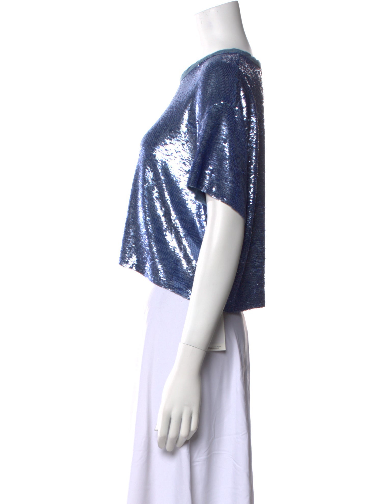 Iro Scoop Neck Short Sleeve Crop Top