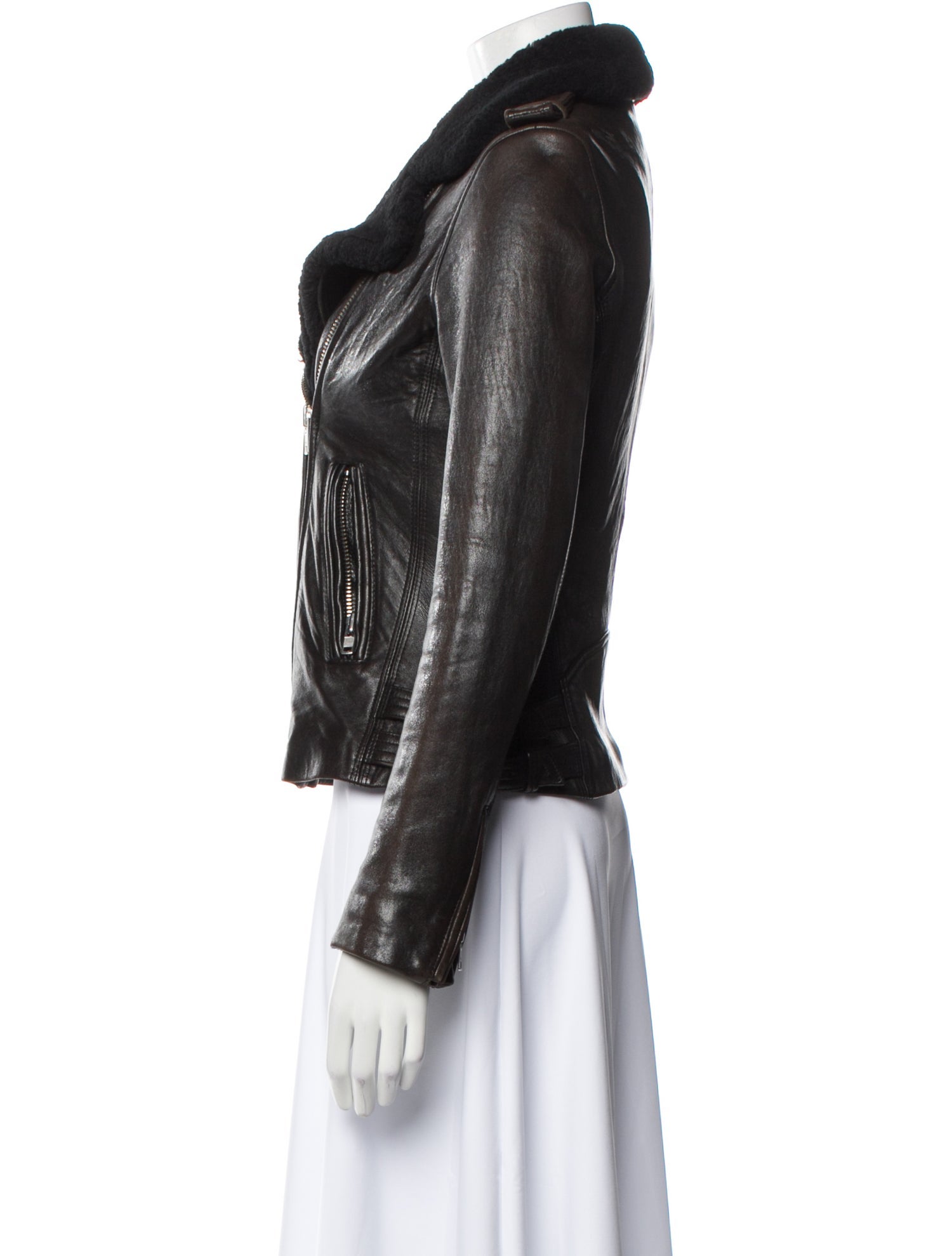 Iro Lamb Leather Fur Jacket