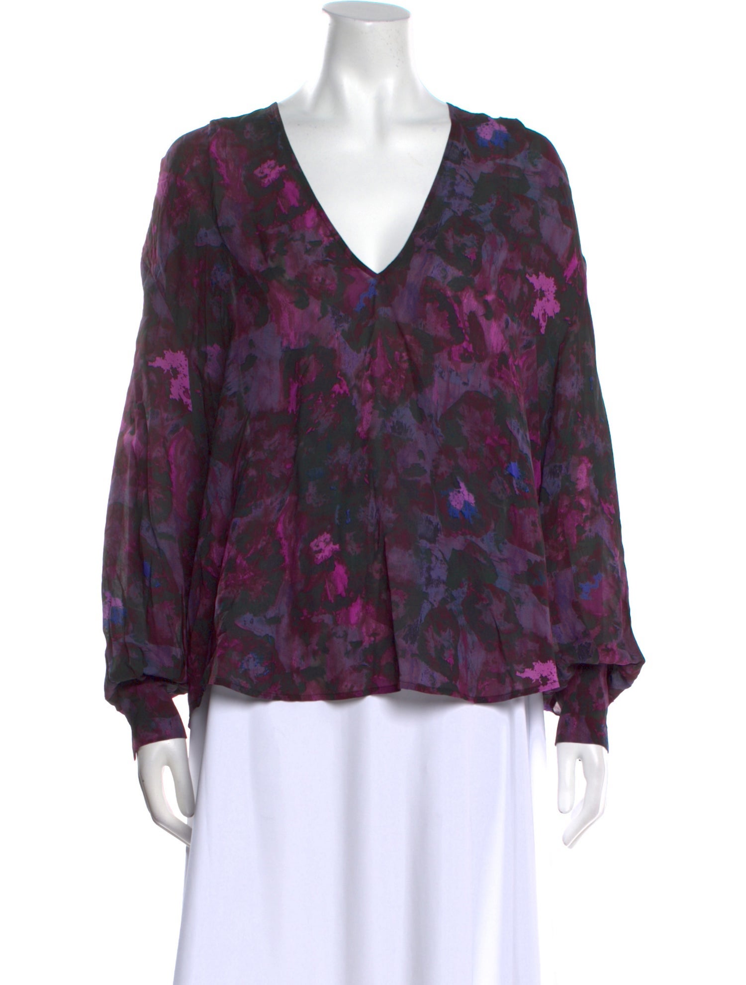 Iro Floral Print V-Neck Blouse