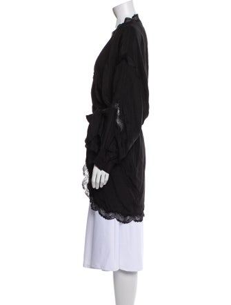 Iro Lace Trim Embellishment Robe