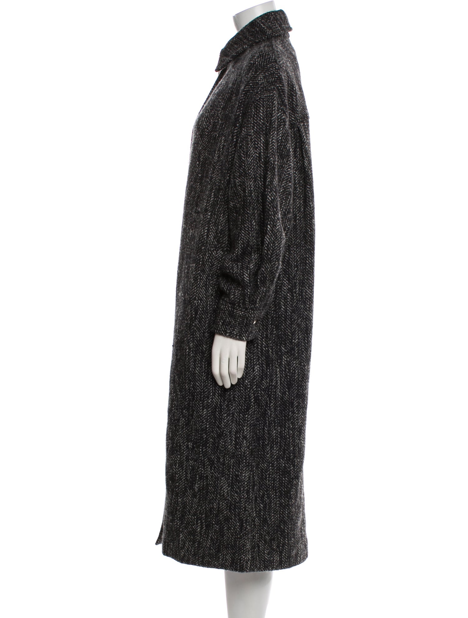 Iro Virgin Wool Faux Fur Coat