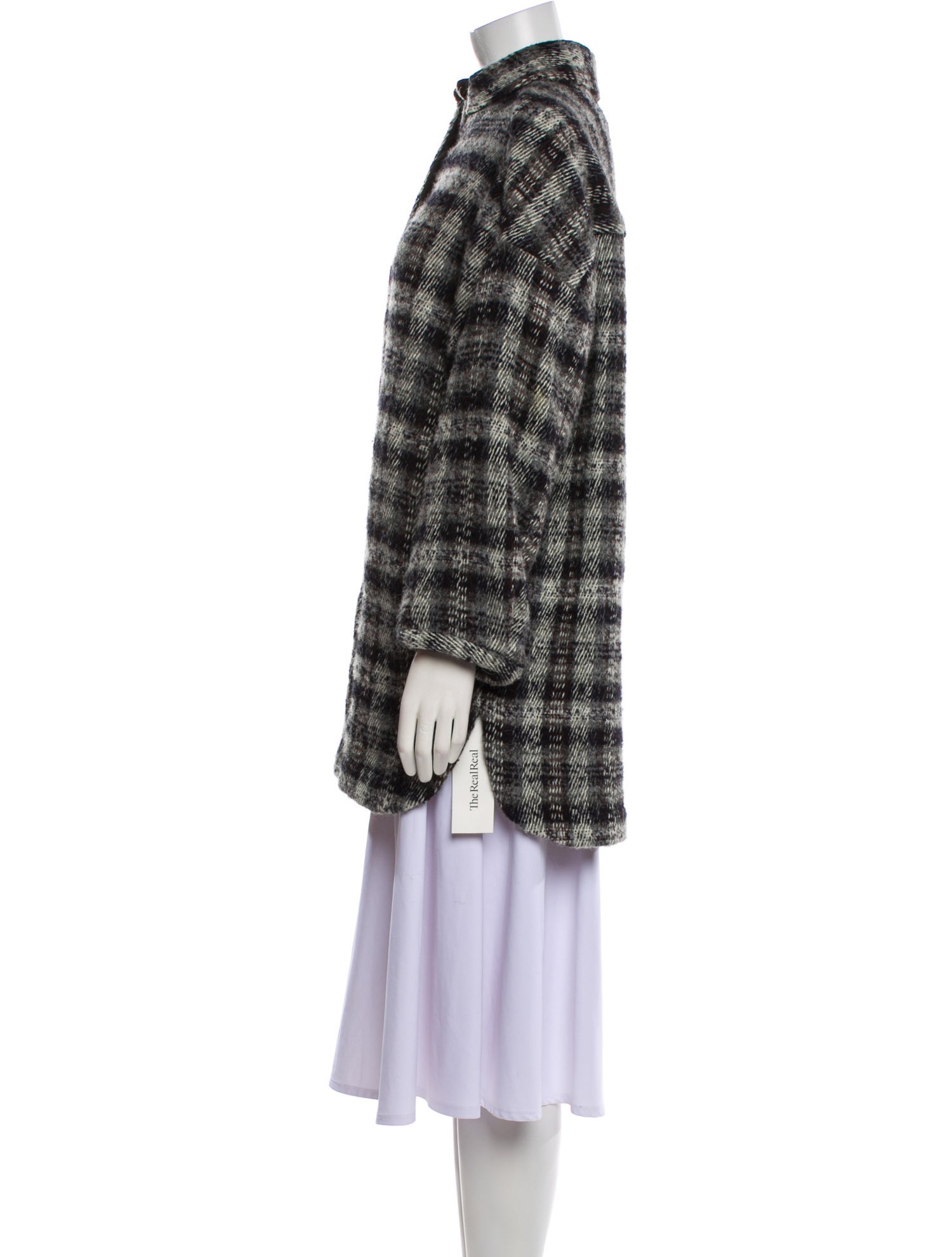 Iro Mohair Plaid Print Coat
