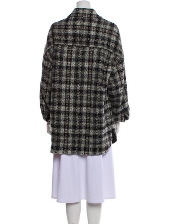 Iro Mohair Plaid Print Coat