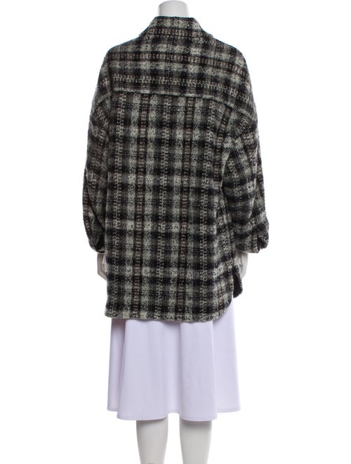Iro Mohair Plaid Print Coat