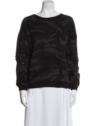 Iro Printed Scoop Neck Sweatshirt