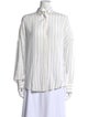 Iro Striped Long Sleeve Button-Up Top