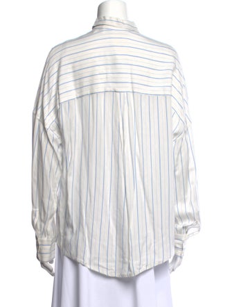 Iro Striped Long Sleeve Button-Up Top
