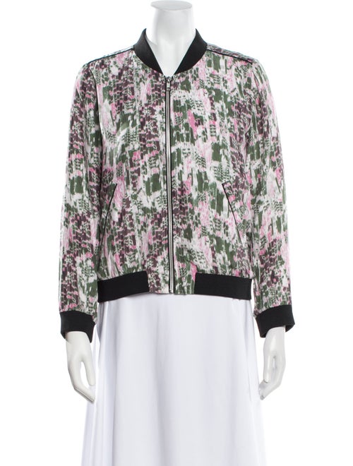 Iro Silk Floral Print Bomber Jacket