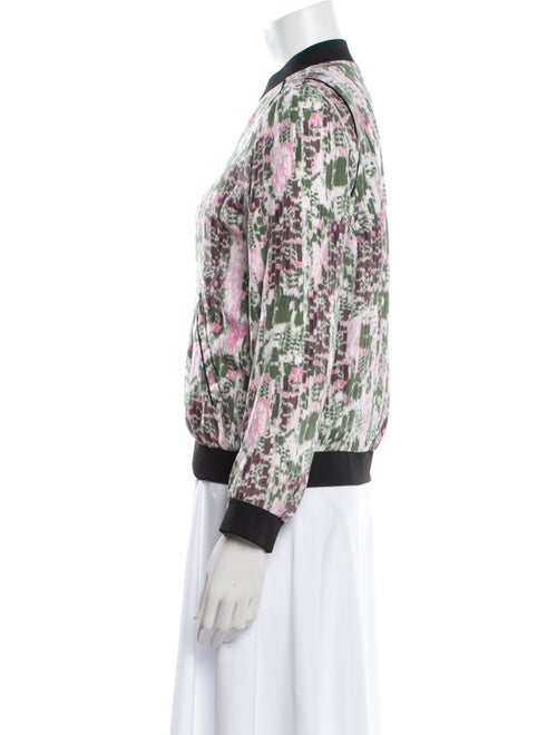 Iro Silk Floral Print Bomber Jacket