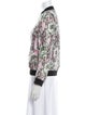 Iro Silk Floral Print Bomber Jacket