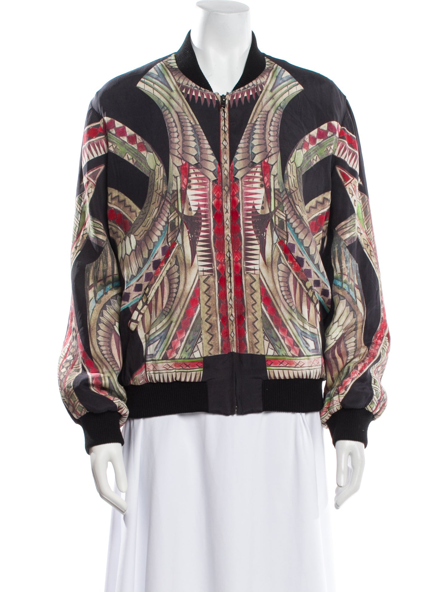 Iro Silk Printed Bomber Jacket