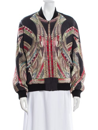 Iro Silk Printed Bomber Jacket